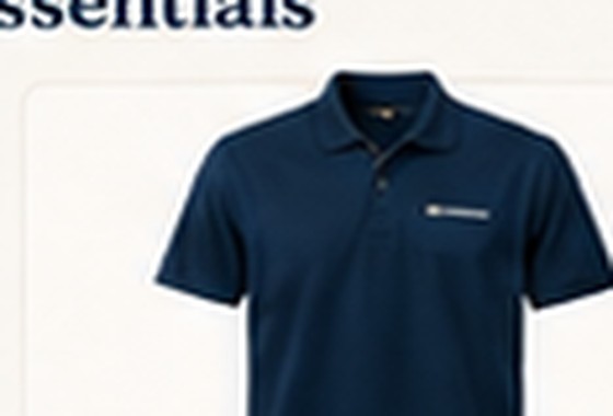 Navy work polo