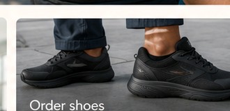 Black slip-resistant work shoes